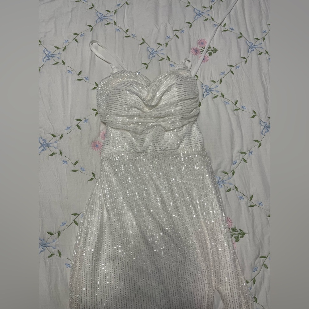 White Sequin Dress